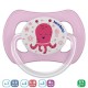 Bambino Butterfly Shape Patterned Body Orthodontic Soother Rose And White 0 to 6 Months