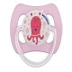 Bambino Butterfly Shape Patterned Body Orthodontic Soother Rose And White 18+ Months
