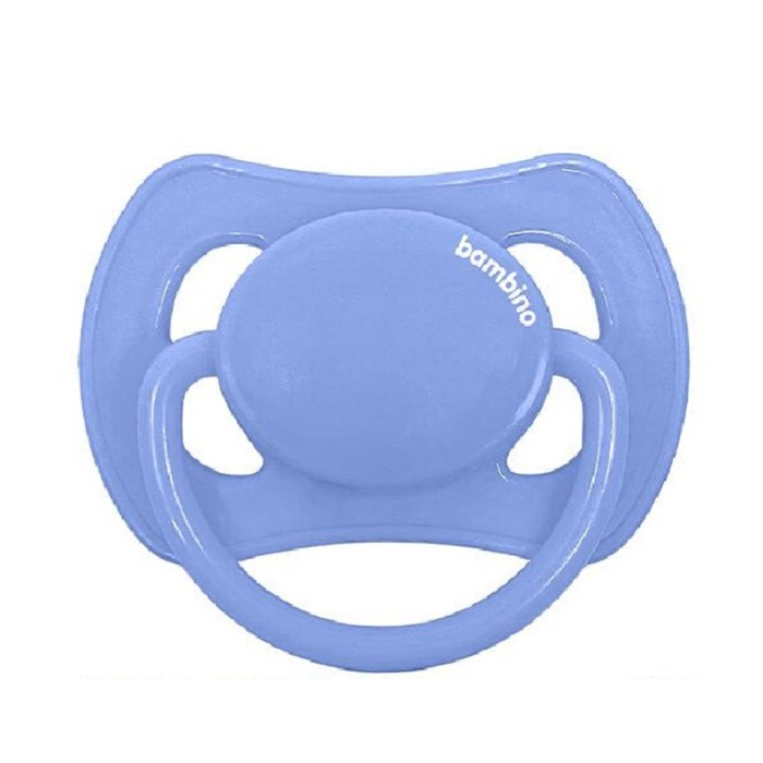 Bambino Butterfly Shape Plain Body Orthodontic Soother Blue 18+ Months