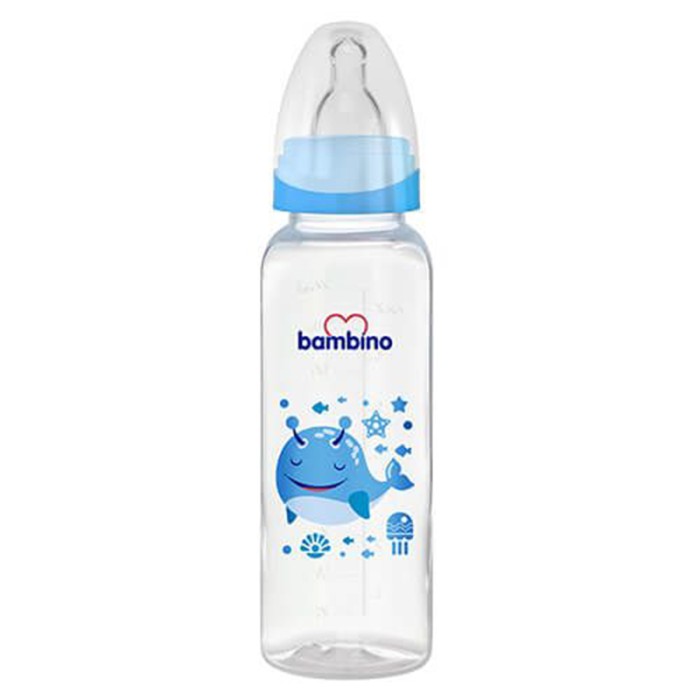 Bambino Classic PP Feeding Bottle 250 ml Blue