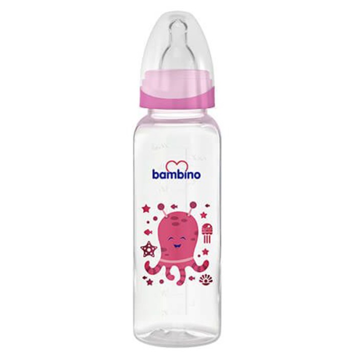 Bambino Classic PP Feeding Bottle 250 ml Pink
