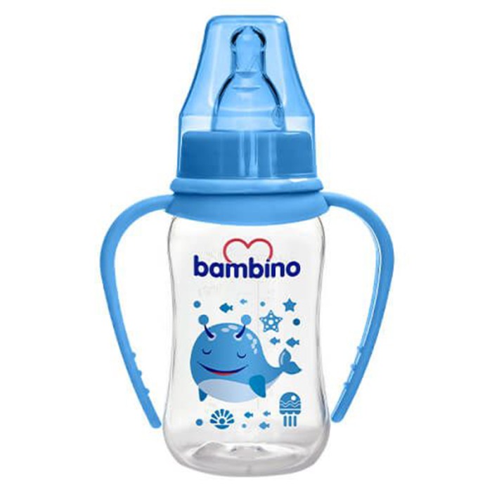 Bambino Classic PP Feeding Bottles With Grip 150 ml Blue
