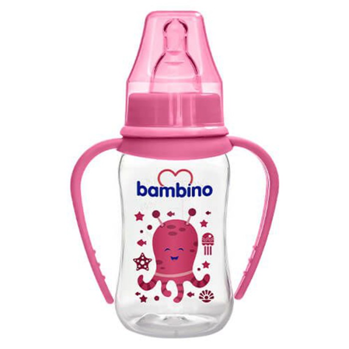 Bambino Classic PP Feeding Bottles With Grip 150 ml Pink