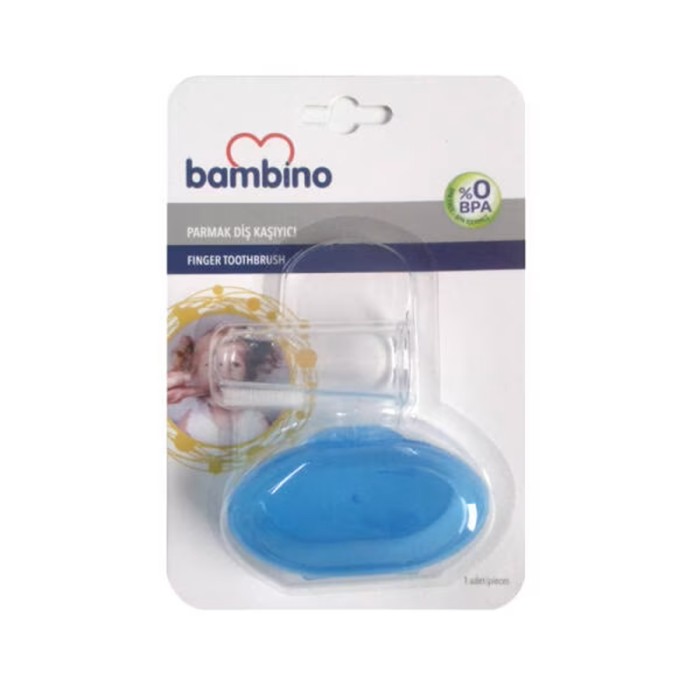Bambino Finger Toothbrush Blue