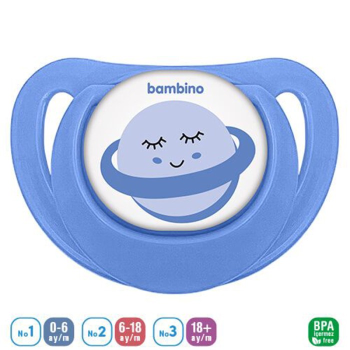 Bambino Fit Shape Patterned Body Orthodontic Soother Blue And White 0 to 6 Months