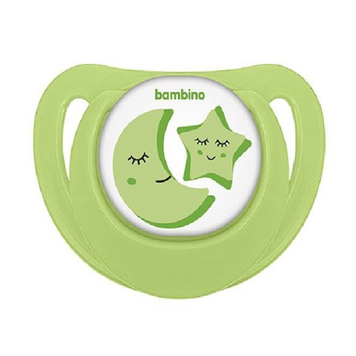 Bambino Fit Shape Patterned Body Orthodontic Soother Green And White 18 + Months