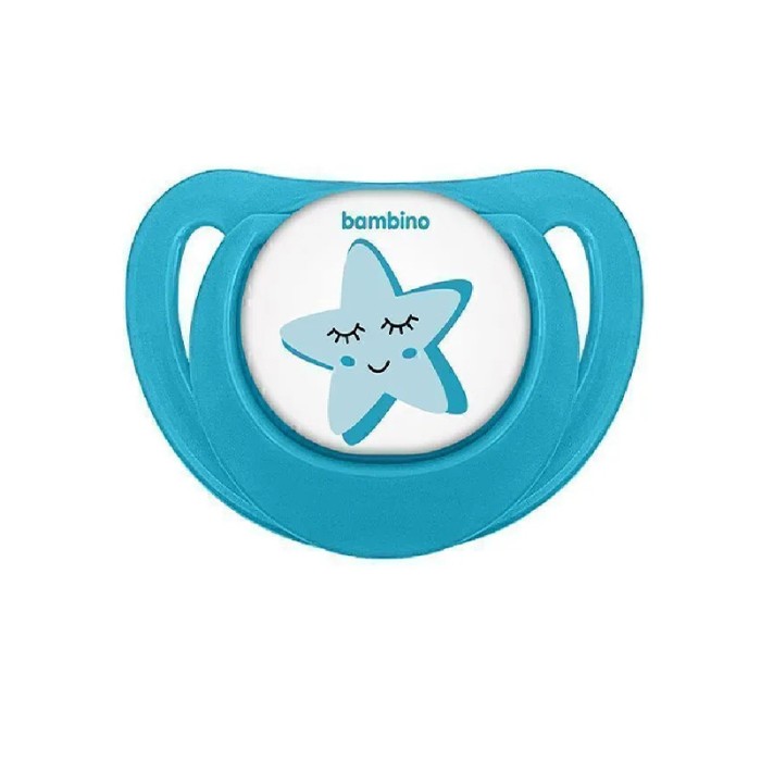 Bambino Fit Shape Patterned Body Orthodontic Soother Light Blue And White 0 to 6 Months