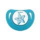 Bambino Fit Shape Patterned Body Orthodontic Soother Light Blue And White 18+ Months