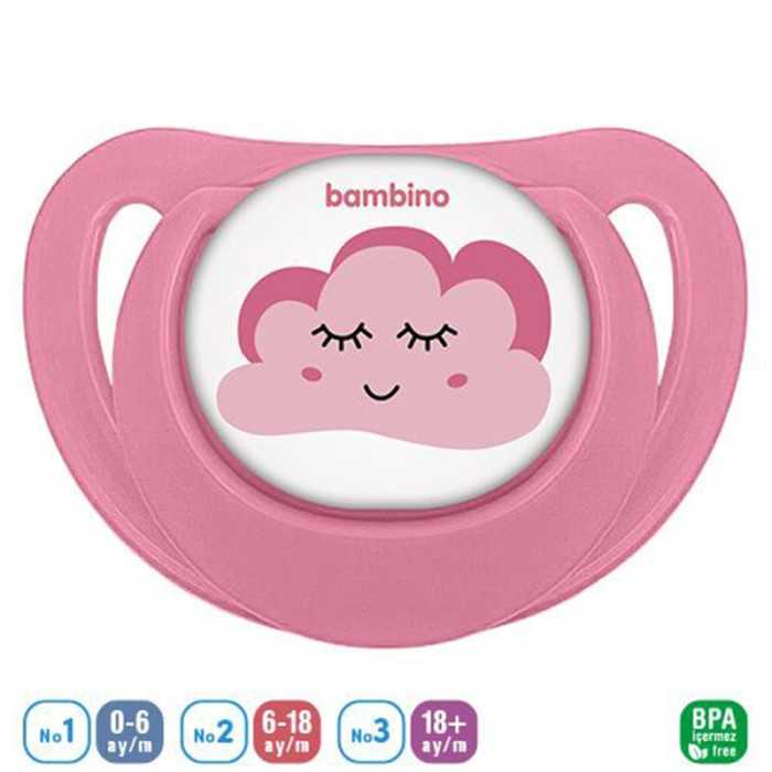 Bambino Fit Shape Patterned Body Orthodontic Soother Pink And White 0 to 6 Months