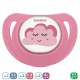 Bambino Fit Shape Patterned Body Orthodontic Soother Pink And White 18+ Months