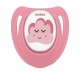 Bambino Fit Shape Patterned Body Orthodontic Soother Pink And White 18+ Months