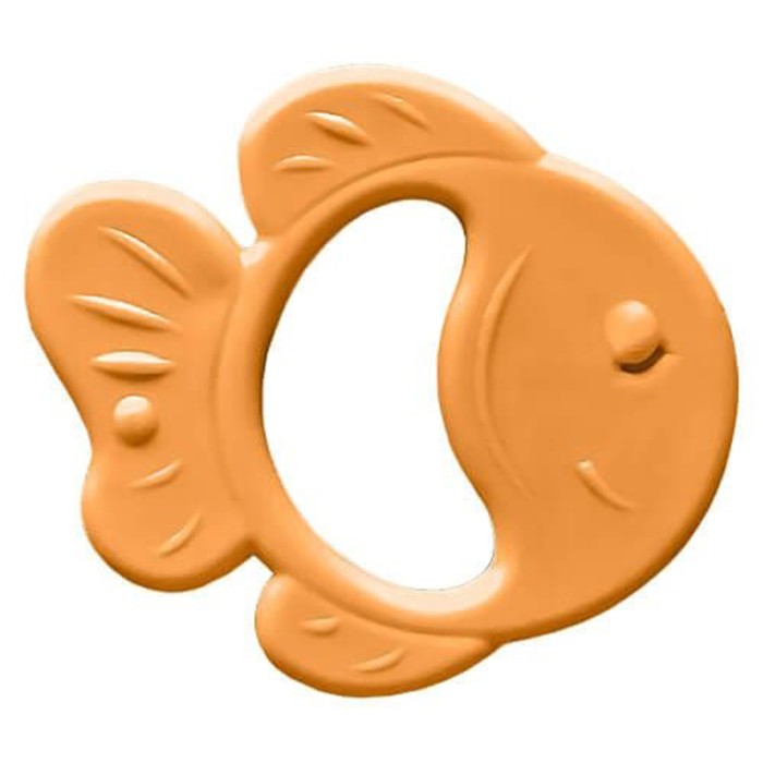 Bambino Rubber Teether Fish Orange