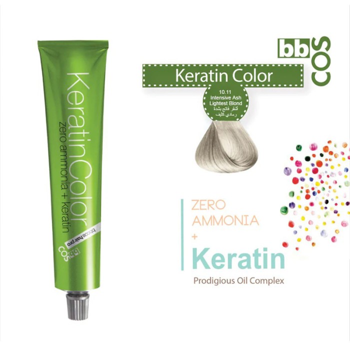 Bbcos Keratin Hair Color 100ml 10.11