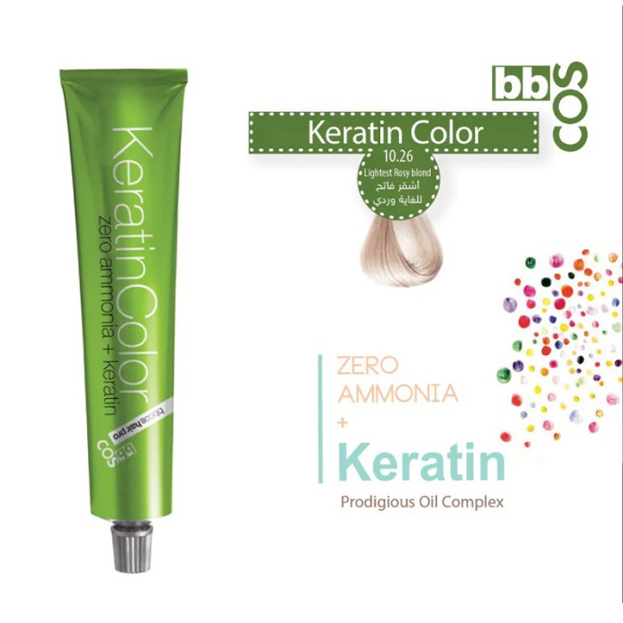 Bbcos Keratin Hair Color 100ml 10.26