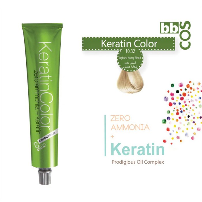 Bbcos Keratin Hair Color 100ml 10.32
