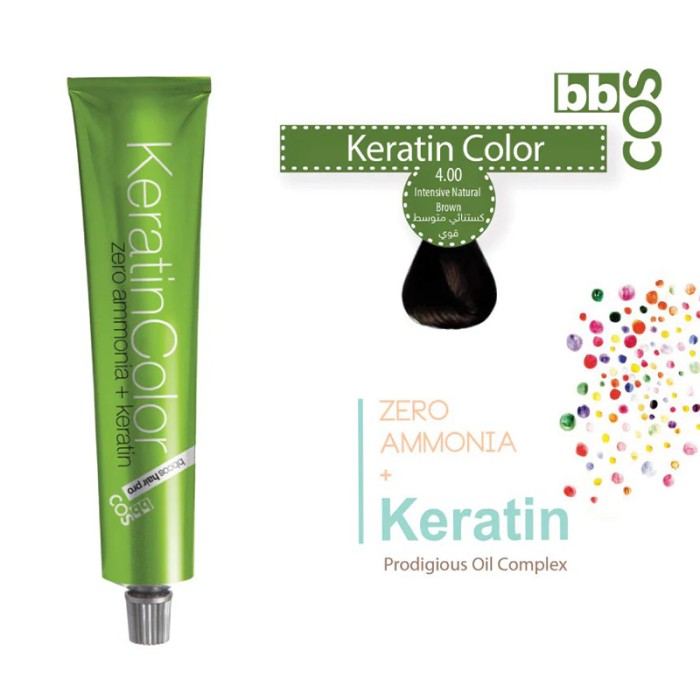 Bbcos Keratin Hair Color 100ml 4.00