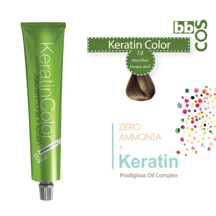 Bbcos Keratin Hair Color 100ml 7.0