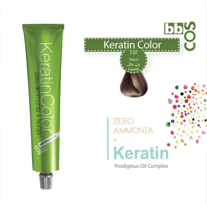 Bbcos Keratin Hair Color 100ml 7.07
