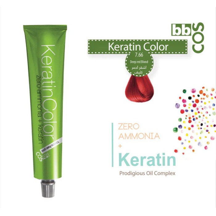 Bbcos Keratin Hair Color 100ml 7.66