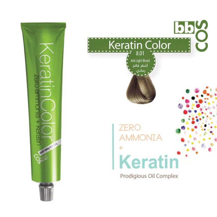 Bbcos Keratin Hair Color 100ml 8.01