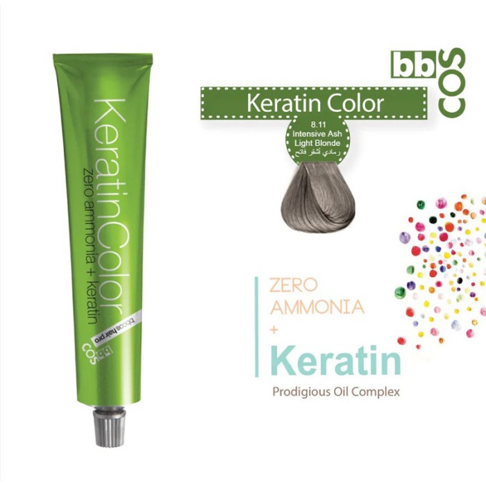 Bbcos Keratin Hair Color 100ml 8.11