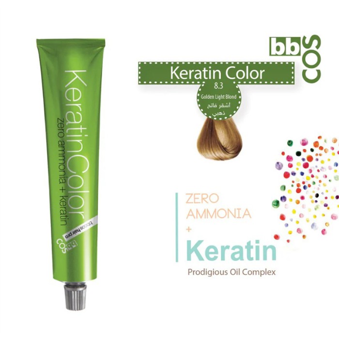Bbcos Keratin Hair Color 100ml 8.3