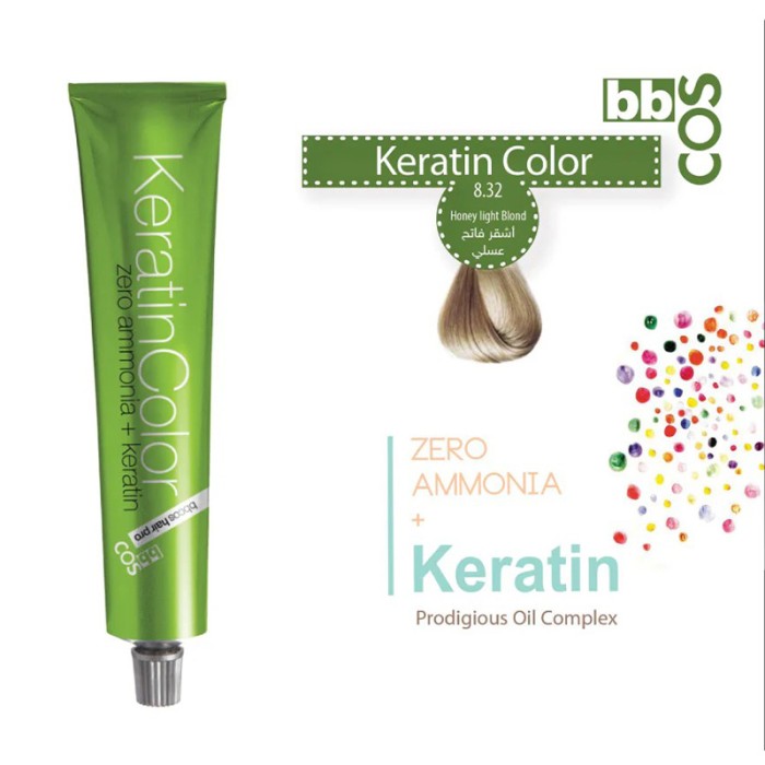 Bbcos Keratin Hair Color 100ml 8.32