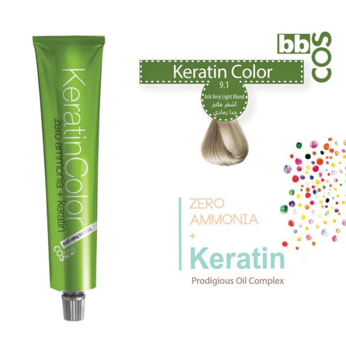 Bbcos Keratin Hair Color 100ml 9.1