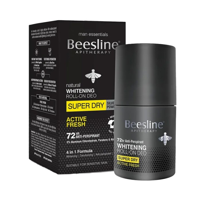 Beesline Men Whitening Roll On Super Dry Active Fresh 50ml