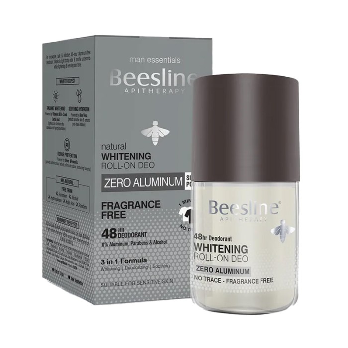 Beesline Men Whitening Roll On Zero Aluminum Fragrance Free 50ml