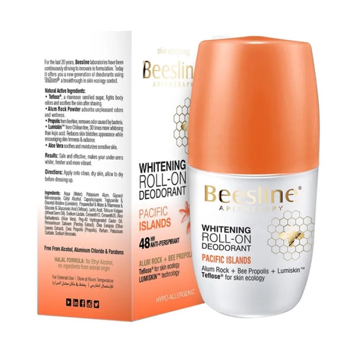 Beesline Whitening Roll On Deodorant Pacific Islands 50ml