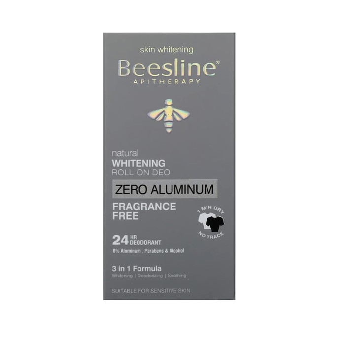 Beesline Whitening Roll On Zero Aluminum Fragrance Free 50ml