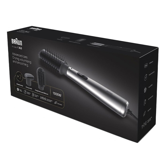 Braun Airstyler AS4.3 Airbrush, 1000 W, Ionic Grey