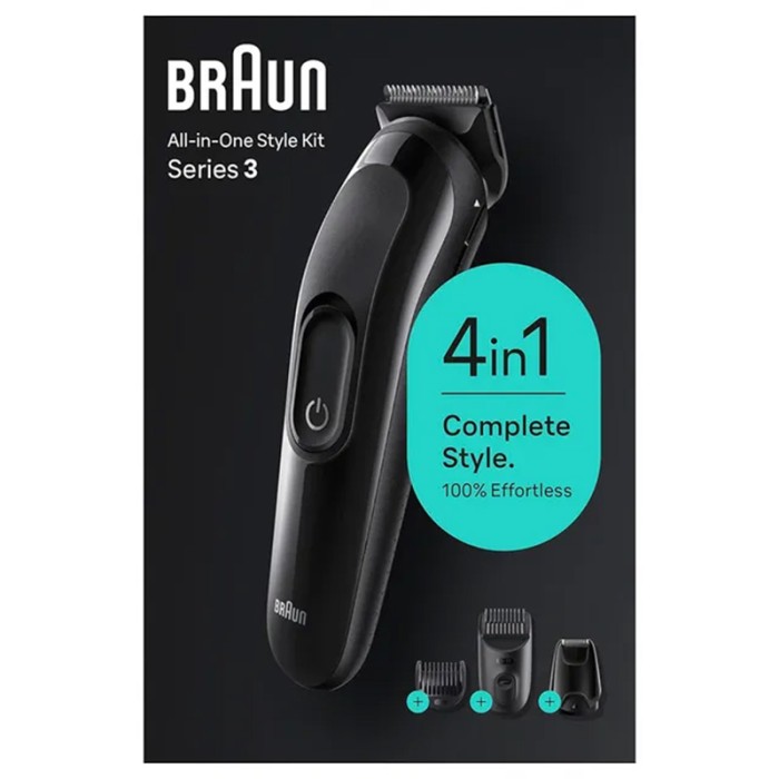 Braun All in One Style Kit Series 3, 4 in1 Kit for Beard & Hair, Black