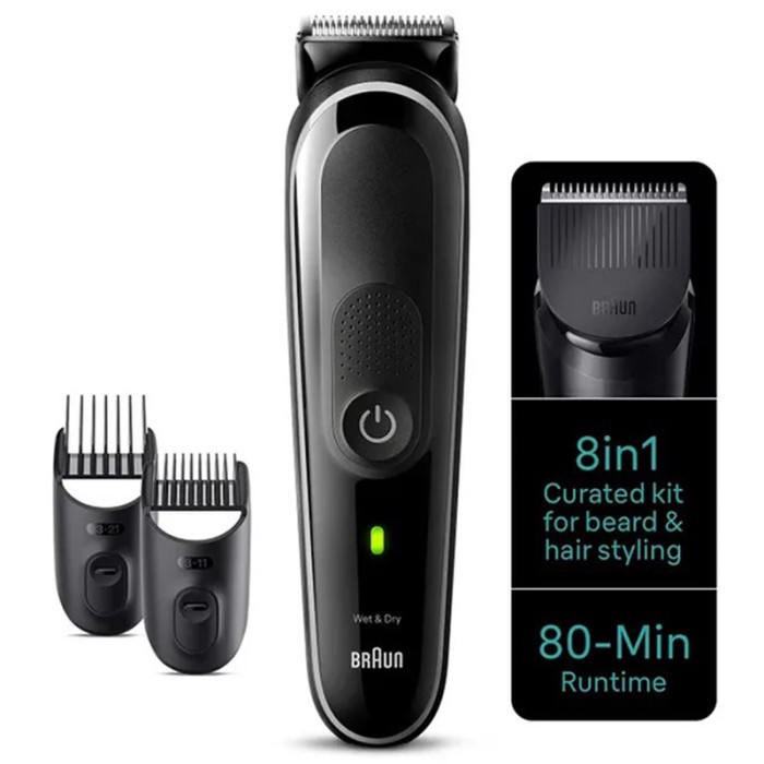 Braun All in One Style Kit Series 3, 8 in 1 Curated Kit, Grey