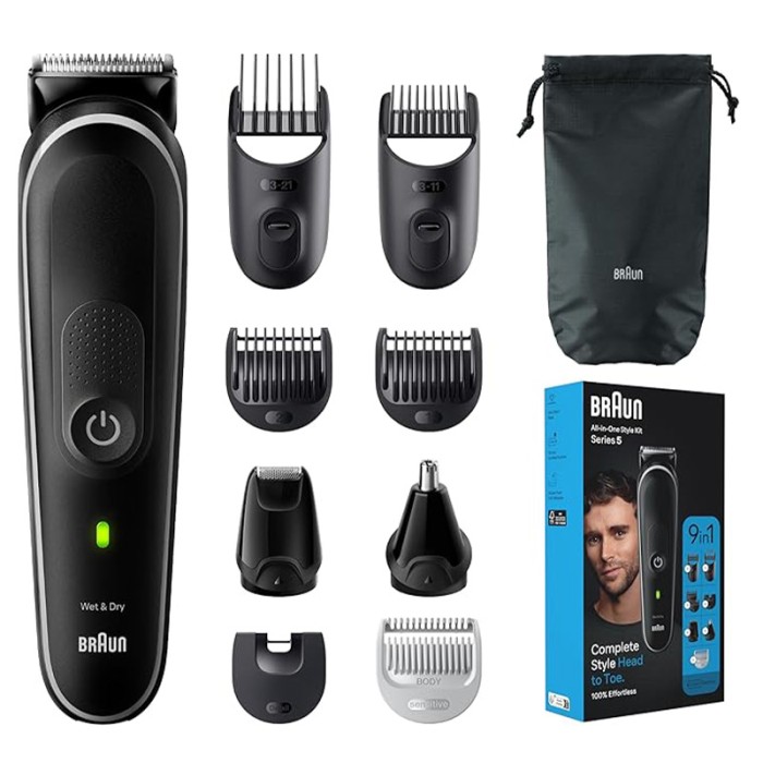 Braun All in One Style Kit Series 5, 9 in 1 Curated Kit, Grey