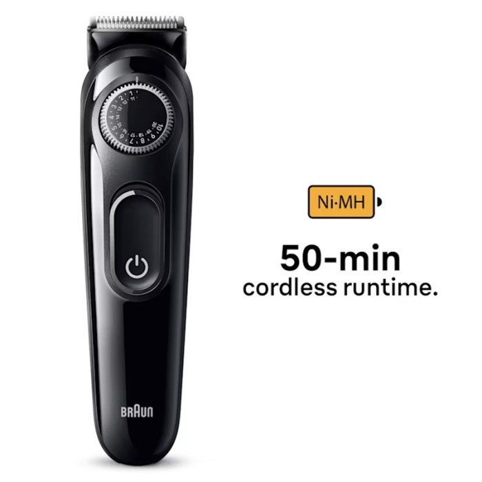 Braun Beard Trimmer Seies 3 With Precision Wheel, Grey