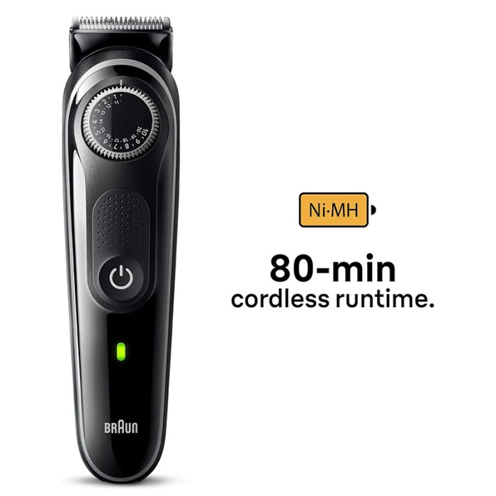 Braun Beard Trimmer Series 3 With Precision Wheel, Black