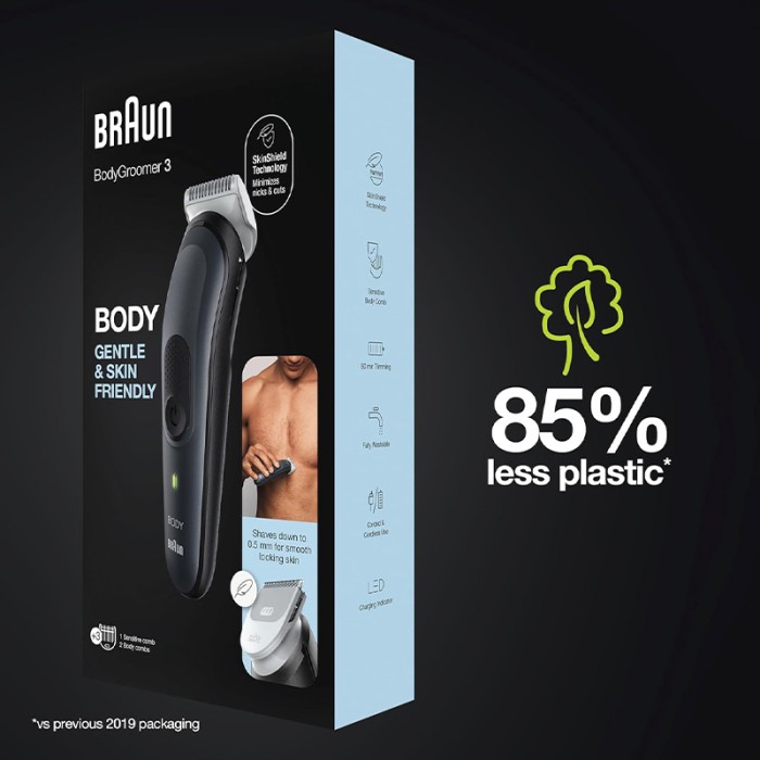 Braun Body Groomer Series 3, Full Body With SkinShield Technology With 3 Tools
