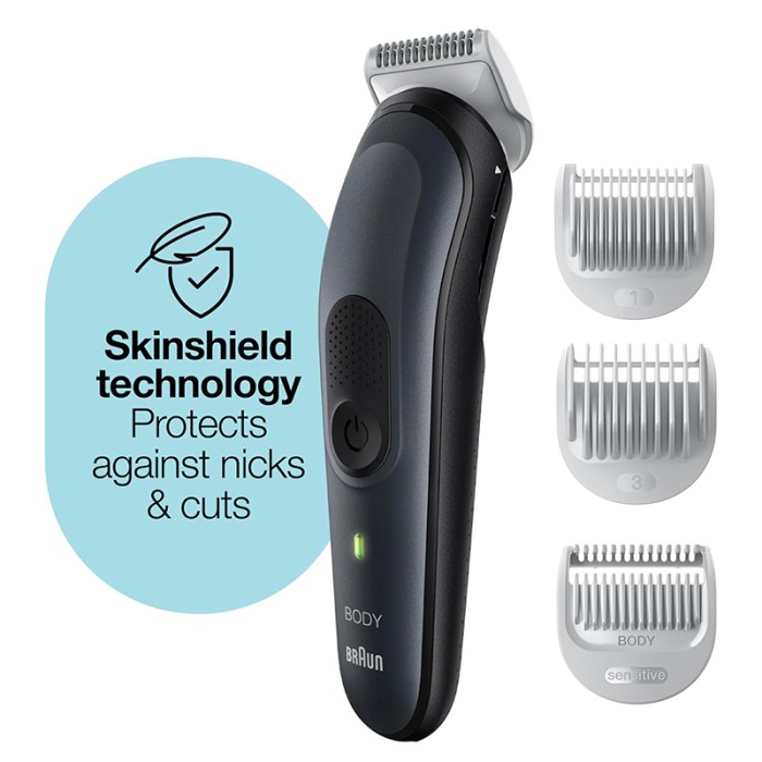 Braun Body Groomer Series 3, Full Body With SkinShield Technology With 3 Tools