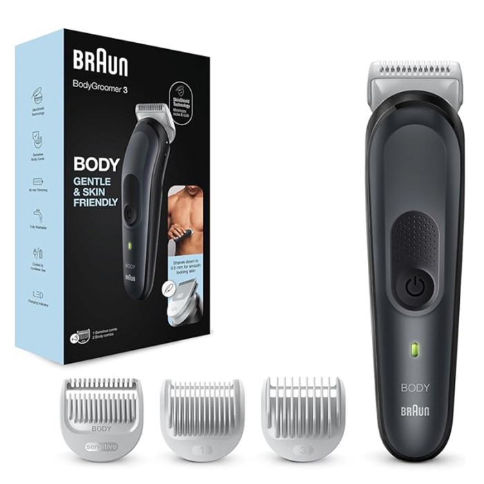 Braun Body Groomer Series 3, Full Body With SkinShield Technology With 3 Tools