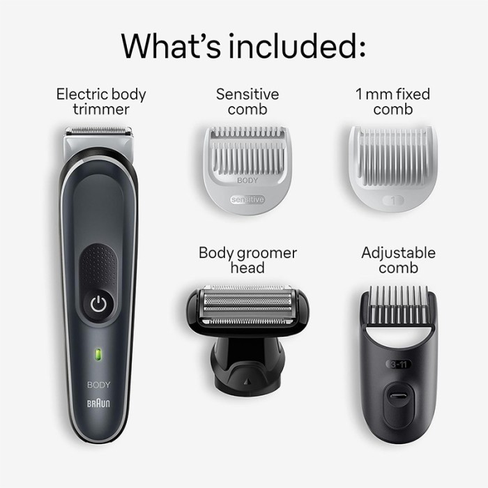Braun Body Groomer Series 5, Full Body With SkinShield Technology With 4 Tools