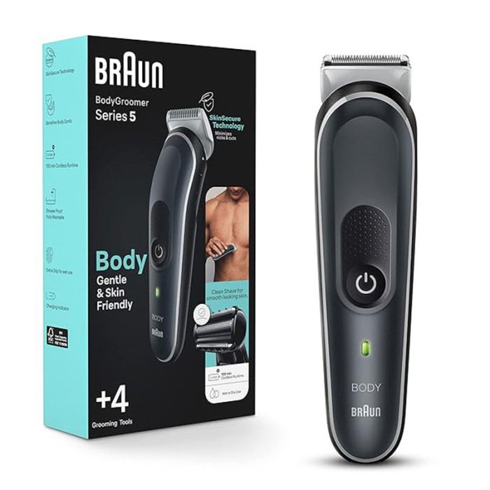 Braun Body Groomer Series 5, Full Body With SkinShield Technology With 4 Tools