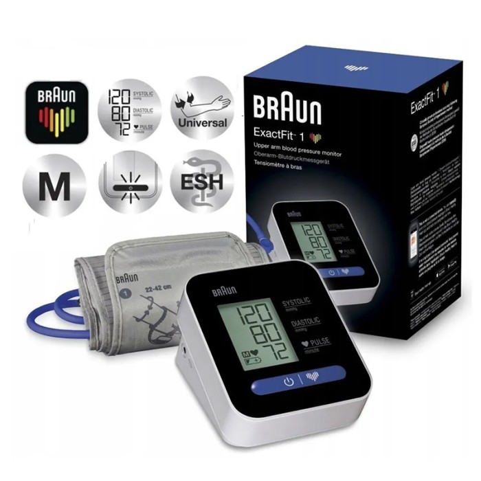 Braun ExactFit 1 Upper Arm Blood Pressure Monitor White