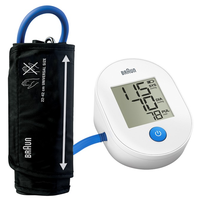 Braun ExactFit 1E Upper Arm Blood Pressure Monitor White