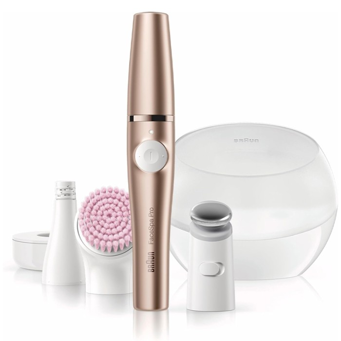 Braun FaceSpa Pro 3 in 1 Facial Epilating, Cleansing & Skin Toning System With 5 Extras