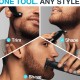 Braun Hybrid Trimmer Face & Body With 4D Flex Blade, Waterproof, 5 Combs, Pouch, Black / Silver