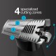 Braun Hybrid Trimmer Face & Body With 4D Flex Blade, Waterproof, 5 Combs, Pouch, Black / Silver