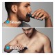 Braun Hybrid Trimmer Face & Body With 4D Flex Blade, Waterproof, 5 Combs, Pouch, Black / Silver