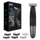 Braun Hybrid Trimmer Face & Body With 4D Flex Blade, Waterproof, 5 Combs, Pouch, Black / Silver